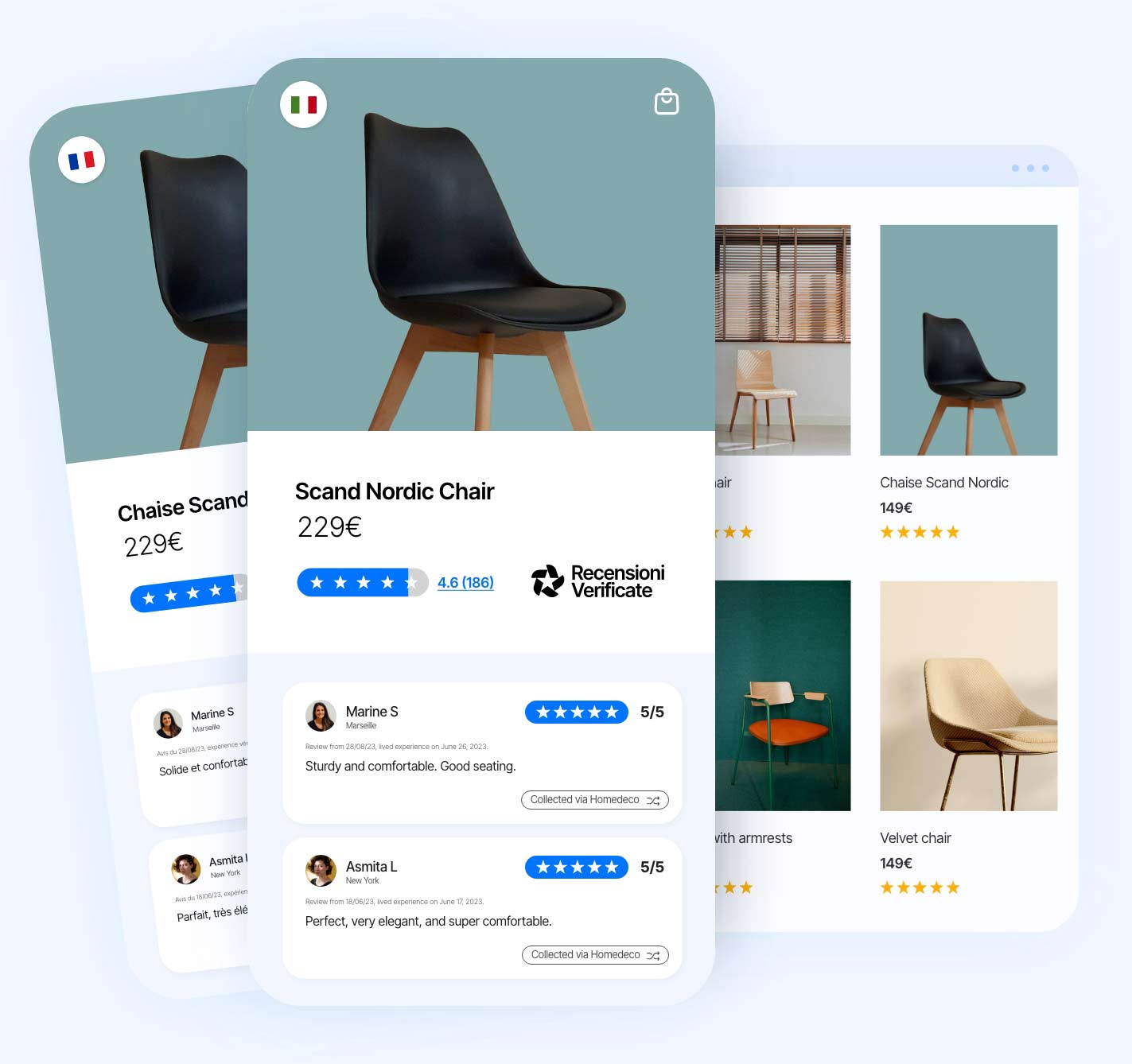 scheda prodotto sedia nera