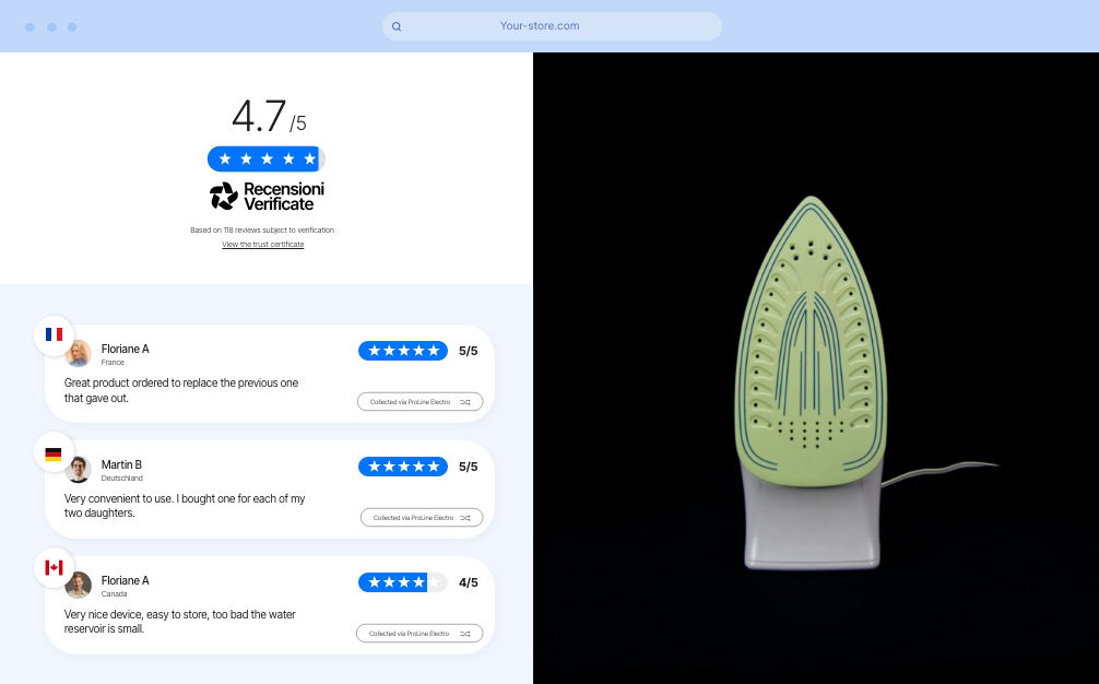 recensioni dei clienti ferro da stiro